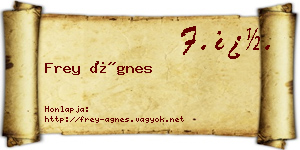 Frey Ágnes névjegykártya