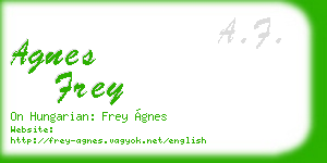 agnes frey business card